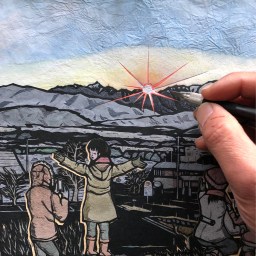 初日の出……伊那市みはらしファームより……