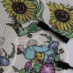 切り絵のうちわ　作成